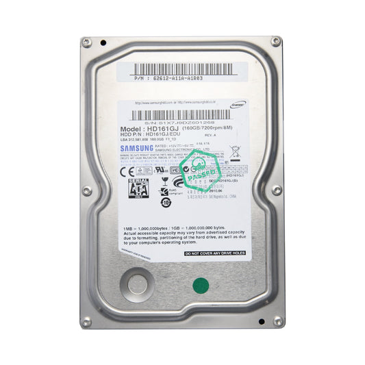 HD161GJ Samsung Spinpoint F1 160GB 7200RPM SATA 3Gbps 8MB Cache 3.5-inch Internal Hard Drive (Refurbished)