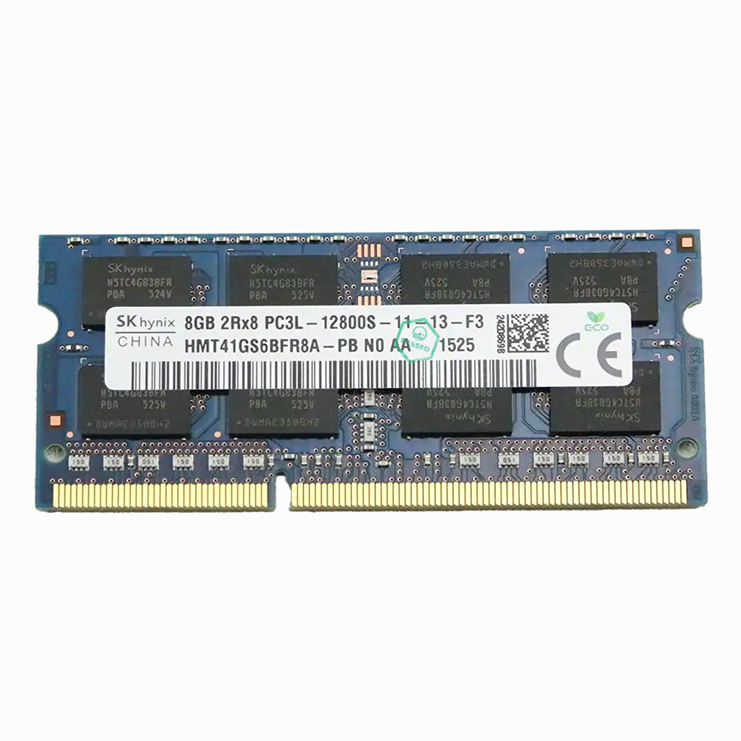 HMT41GS6BFR8A-PB Hynix 8GB PC3-12800 DDR3-1600MHz non-ECC Unbuffered CL11 204-Pin SoDimm 1.35V Low Voltage Dual Rank Memory Module