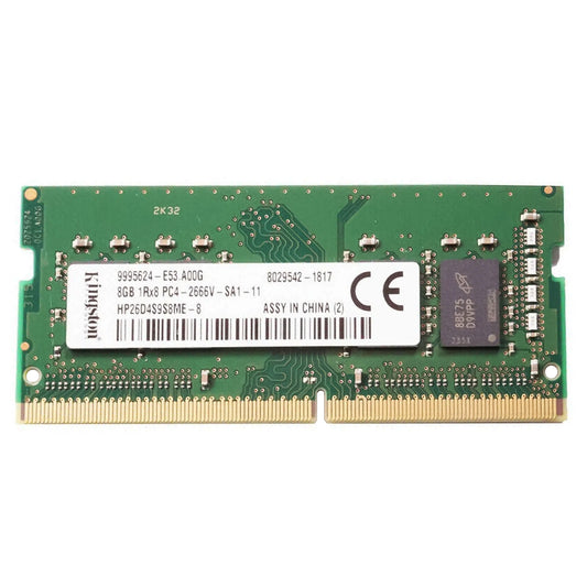 HP26D4S9S8ME Kingston 8GB PC4-21300 DDR4-2666MHz non-ECC Unbuffered CL19 260-Pin SoDimm 1.2V Single Rank Memory Module