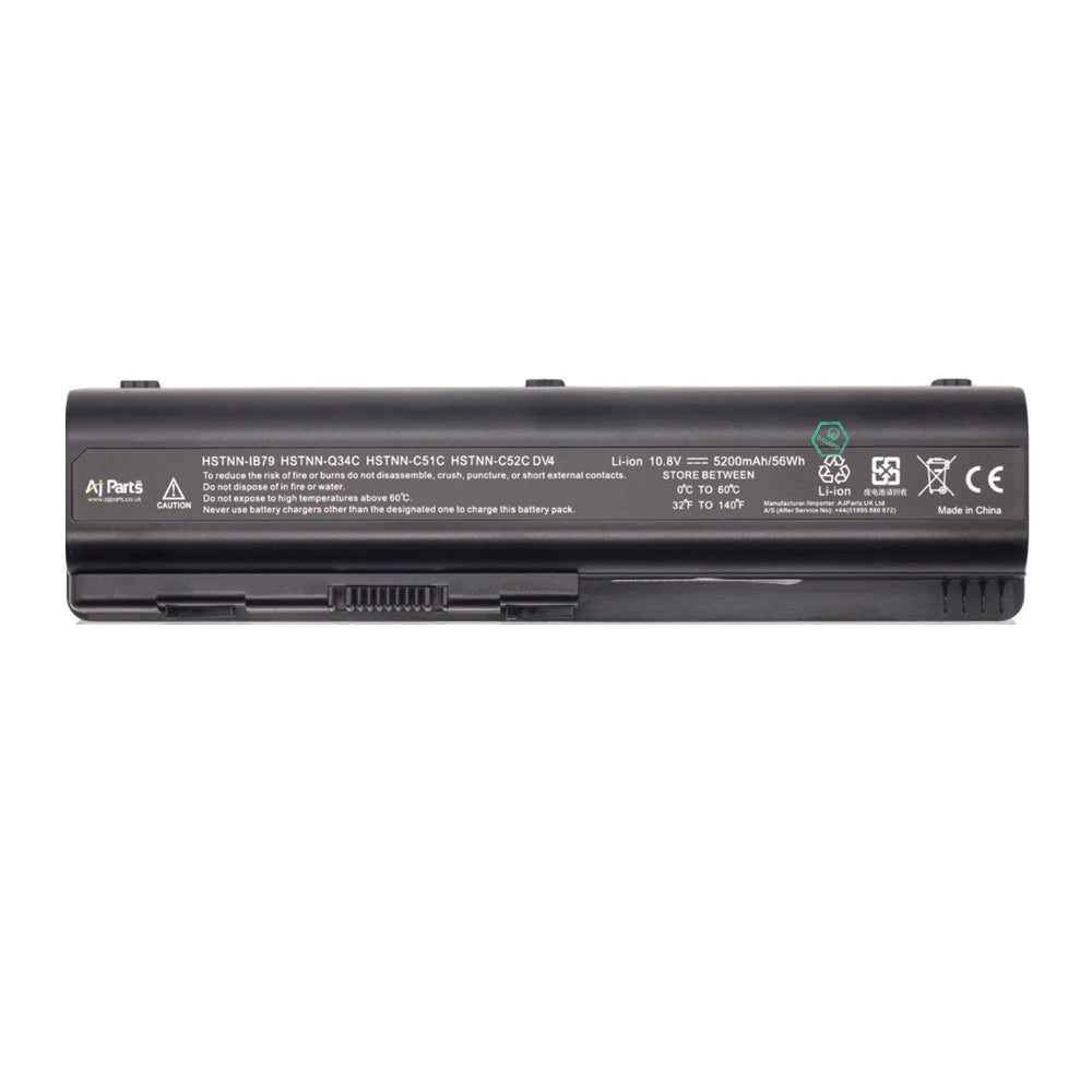 HSTNN-W50C HP 6-Cell Lithium-ion (Li-Ion) 10.8VDC 4400mAh Primary Laptop Battery for HP Pavilion dv4/dv5/dv6/HDX16 Series Entertainment Notebook PC (Refurbished)