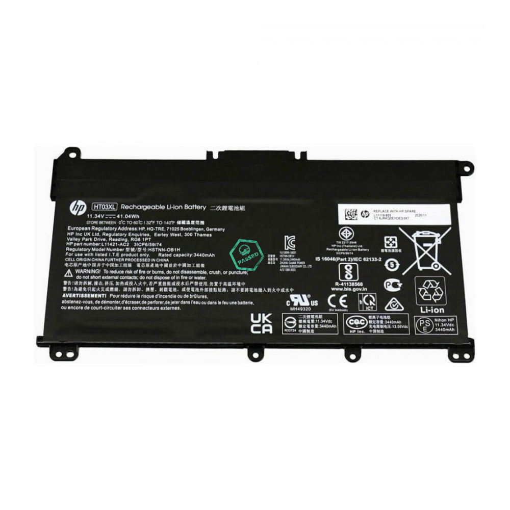 HT03XL HP Pavilion 3 Cell 11.4V 41.04WH OEM Battery (Refurbished)