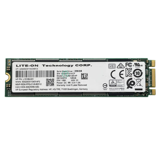 L15189-001 HP 128GB TLC SATA 6Gbps M.2 2280 Internal Solid State Drive (SSD)