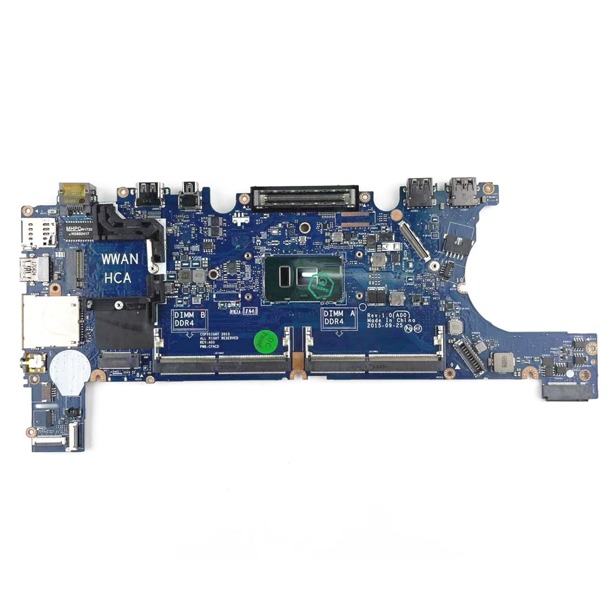 AAZ50 LA-C451P For Dell Latitude 12 7270 E7270 Laptop Notebook Motherboard WIth I3 I5 I7 CPU YKJ5K W5VXR T0V7J Mainboard