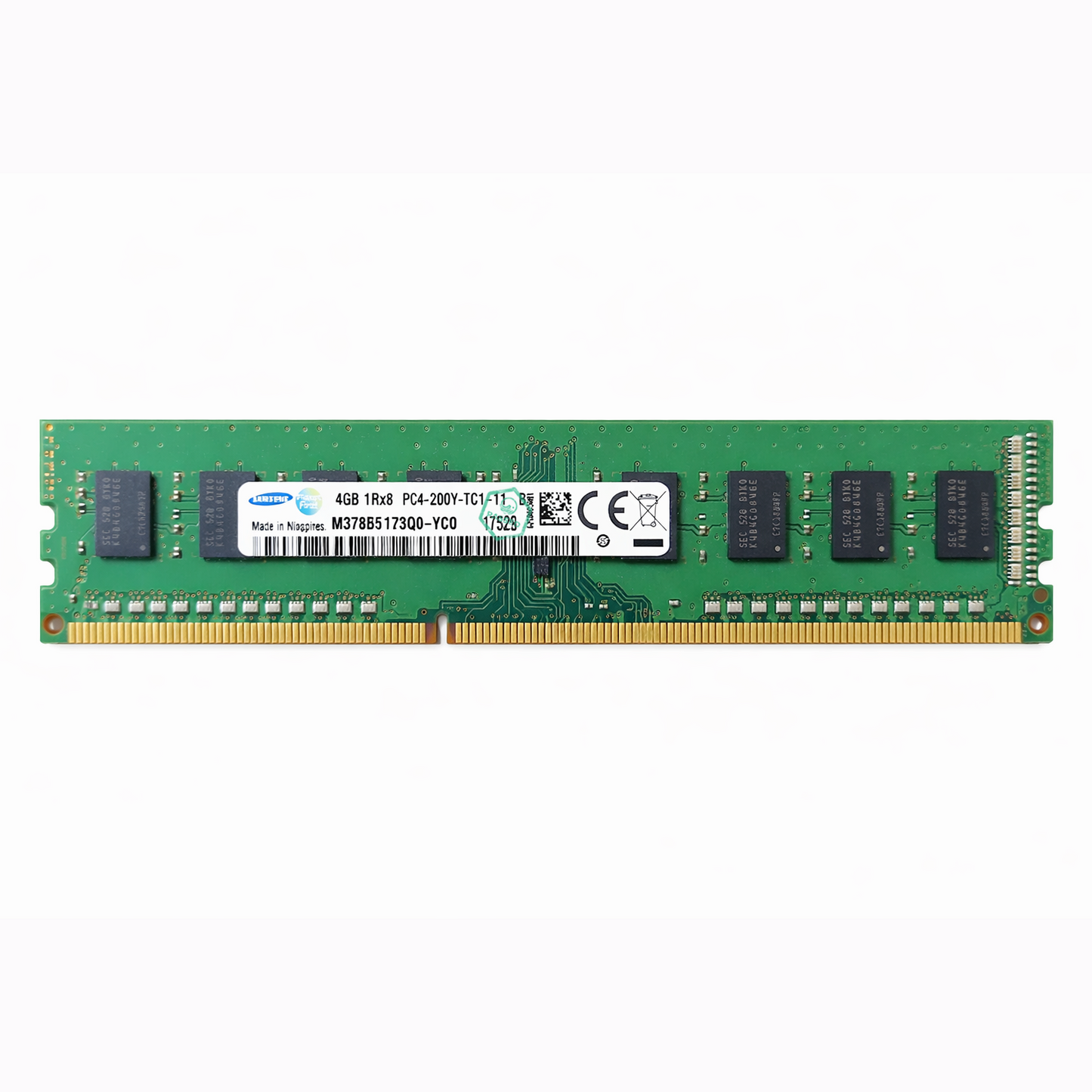 M378B5173EB0-YK0 Samsung 4GB PC3-12800 DDR3-1600MHz non-ECC Unbuffered CL11 240-Pin DIMM 1.35V Low Voltage Single Rank Memory Module