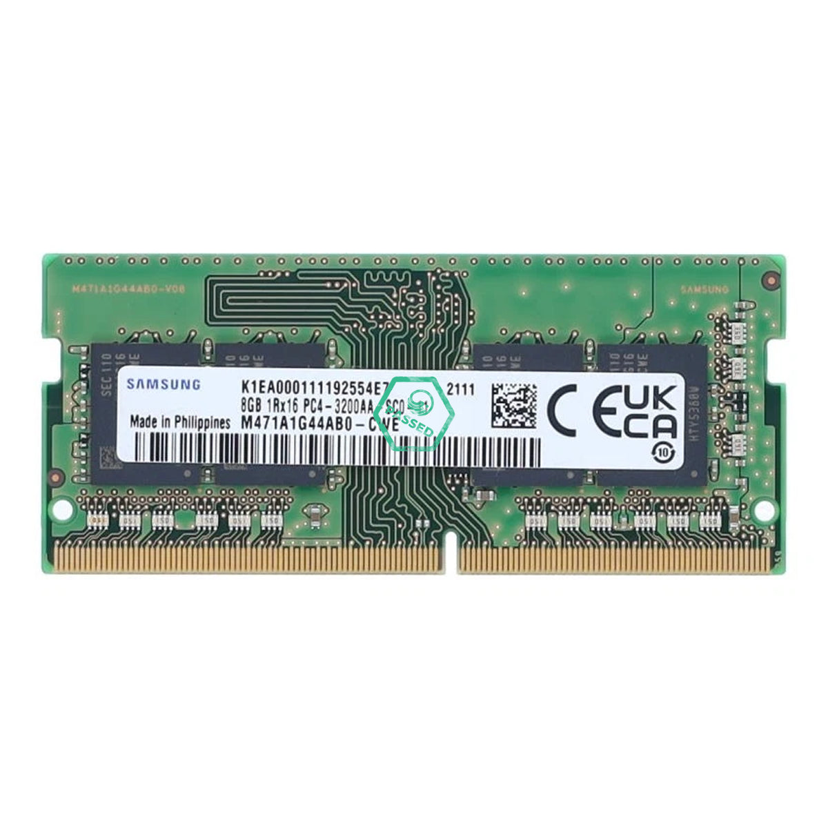 M471A1G44AB0-CWE Samsung 8GB PC4-25600 DDR4-3200MHz non-ECC Unbuffered CL22 260-Pin SoDimm 1.2V Single Rank Memory Module