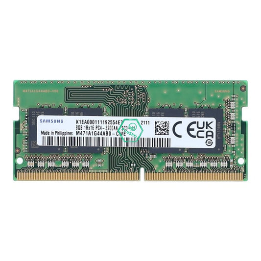 M471A1G44AB0-CWE Samsung 8GB PC4-25600 DDR4-3200MHz non-ECC Unbuffered CL22 260-Pin SoDimm 1.2V Single Rank Memory Module