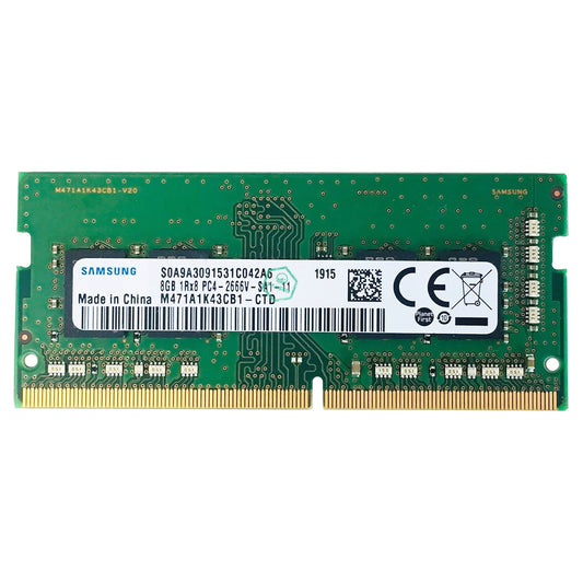 M471A1K43CB1-CTD Samsung 8GB PC4-21300 DDR4-2666MHz non-ECC Unbuffered CL19 260-Pin SoDimm 1.2V Single Rank Memory Module
