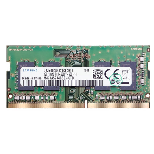 M471A5244CB0-CTD Samsung 4GB PC4-21300 DDR4-2666MHz non-ECC Unbuffered CL19 260-Pin SoDimm 1.2V Single Rank Memory Module