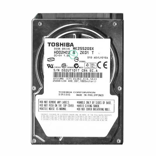 MK2552GSX Toshiba 250GB 5400RPM SATA 3Gbps 8MB Cache 2.5-inch Internal Hard Drive