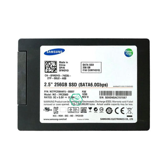 MZ7PC256HAFU-000D7 Samsung 830 Series 256GB MLC SATA 6Gbps 2.5-inch Internal Solid State Drive (SSD)