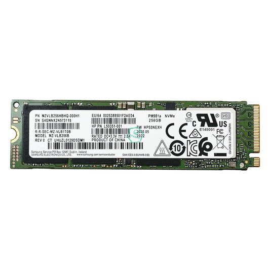 MZVLB256HBHQ Samsung PM981a Series 256GB TLC PCI Express 3.0 x4 NVMe (AES-256 / TCG Opal 2.0) M.2 2280 Internal Solid State Drive (SSD)