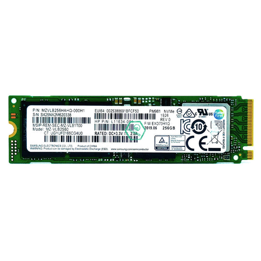 MZVLQ256HAJD Samsung PM991 Series 256GB TLC PCI Express 3.0 x4 NVMe (AES-256 / TCG Opal 2.0) M.2 2280 Internal Solid State Drive (SSD)