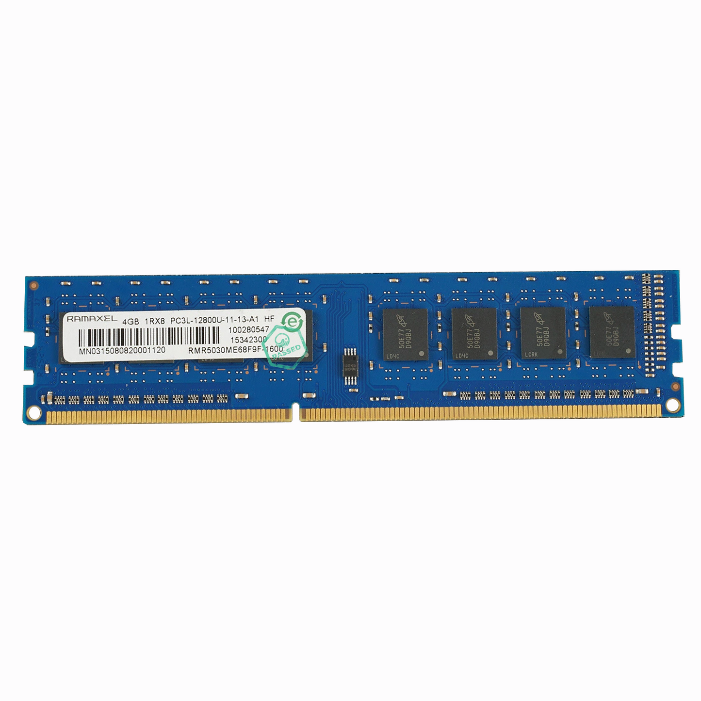 RMR5030MN68F9F-1600 Ramaxel 4GB PC3-12800 DDR3-1600MHz non-ECC Unbuffered CL11 240-Pin DIMM 1.35V Low Voltage Single Rank Memory Module