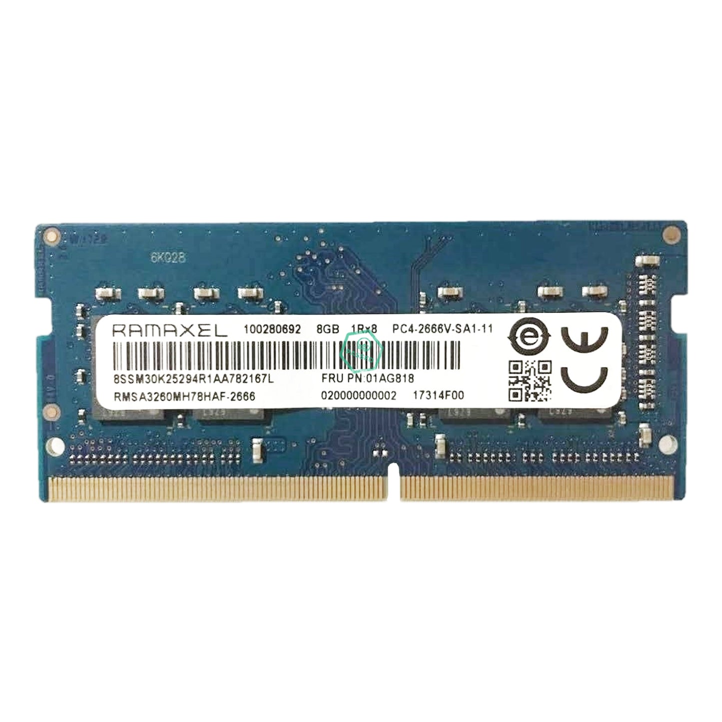 RMSA3260ME78HAF RMSA3260ME78HAF Ramaxel 8GB DDR4-2666MHz SODIMM 1Rx8 CL19 Memory
