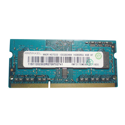 RMT3170ME68F9F-1600 Ramaxel 4GB PC3-12800 DDR3-1600MHz non-ECC Unbuffered CL11 204-Pin SoDimm 1.35V Low Voltage Memory Module