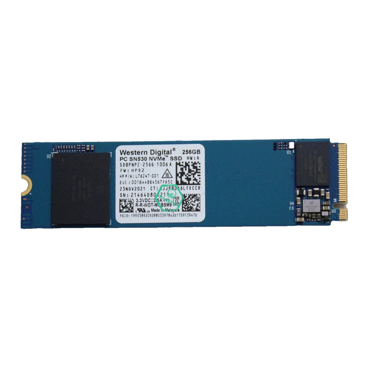 SDBPNPZ-256G Western Digital PC SN530 256GB TLC PCI Express 3.0 x4 NVMe M.2 2280 Internal Solid State Drive (SSD)