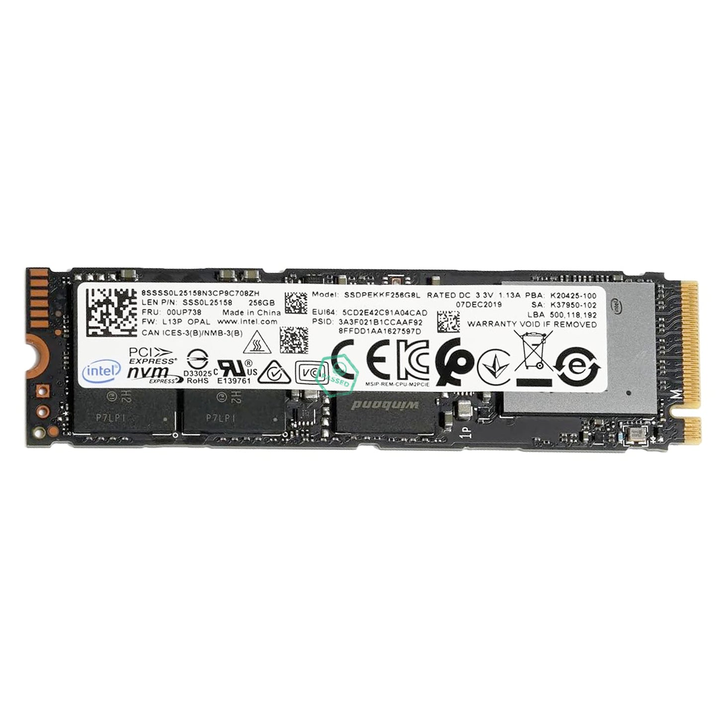 SSDPEKKF256G8L Intel Pro 7600p 256GB MLC PCI Express 3.1 x4 NVMe M.2 2280 Solid State Drive (SSD)