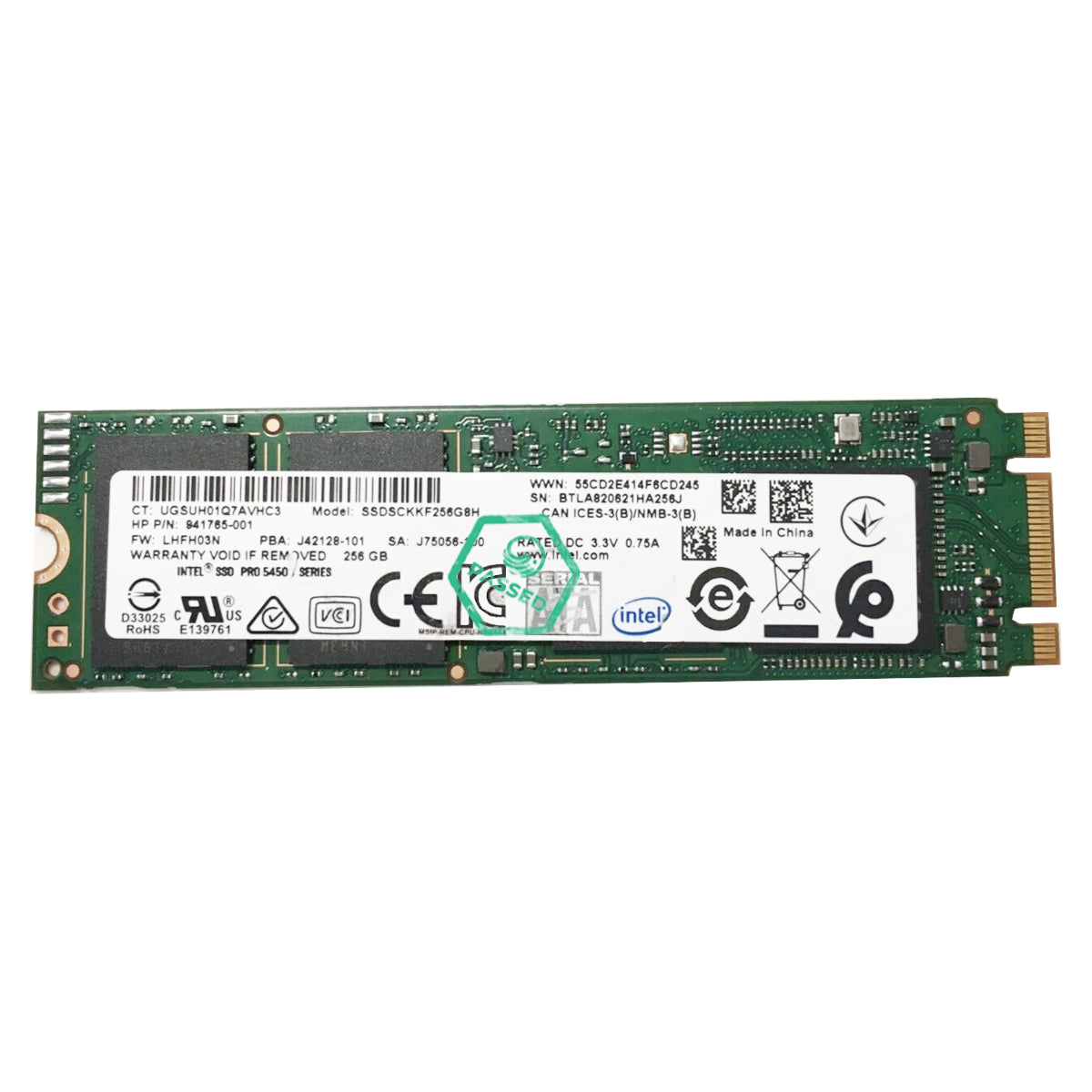 SSDSCKKF256G8 Intel Pro 5450s Series 256GB TLC SATA 6Gbps M.2 2280 Internal Solid State Drive (SSD)
