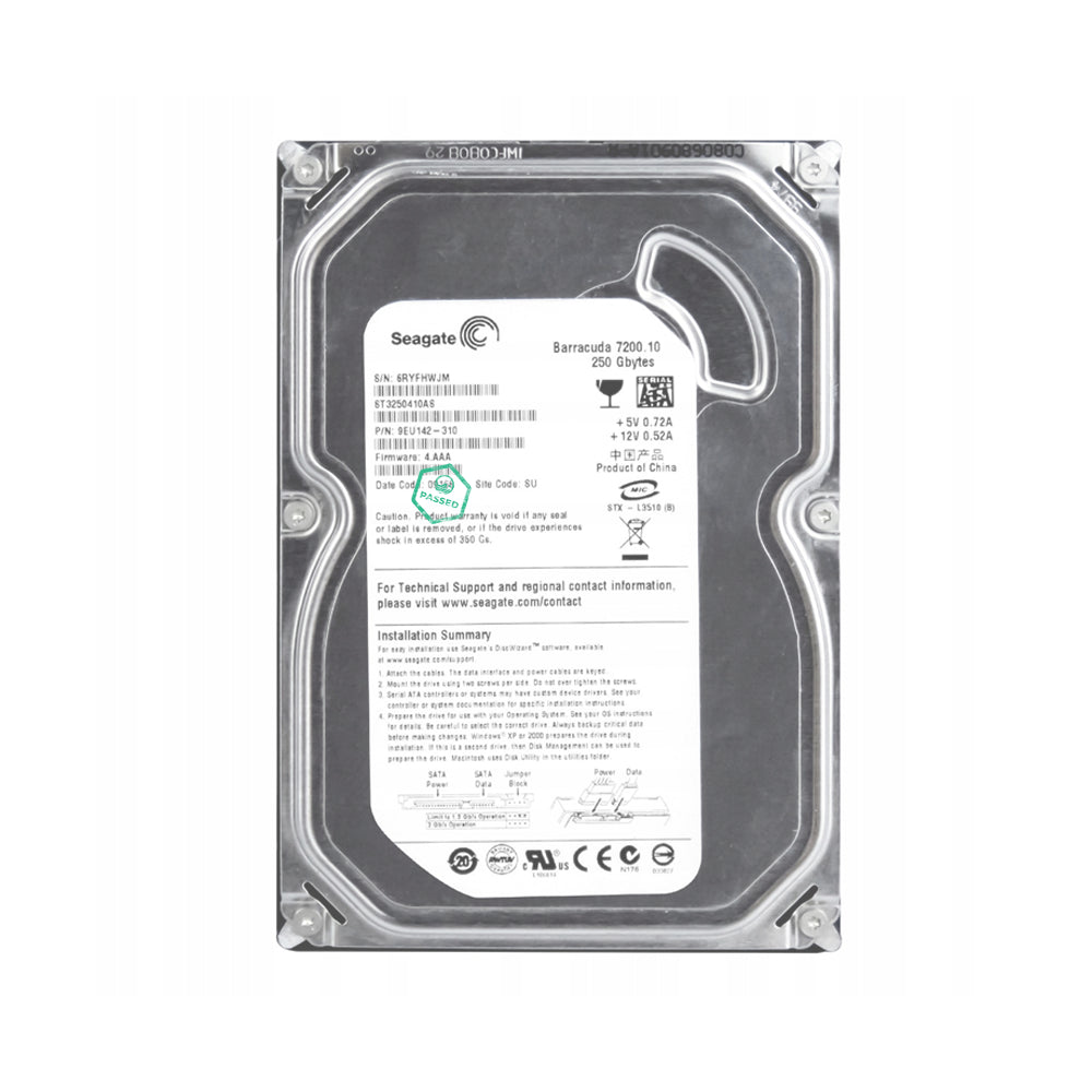 ST3250410AS Seagate Barracuda 7200.10 250GB 7200RPM SATA 3Gbps 16MB Cache 3.5-inch Internal Hard Drive