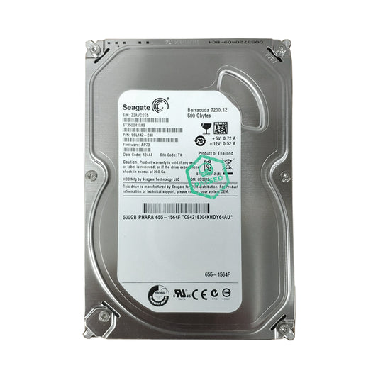 ST3500418AS Seagate Barracuda 7200.12 500GB 7200RPM SATA 3Gbps 16MB Cache 3.5-inch Internal Hard Drive
