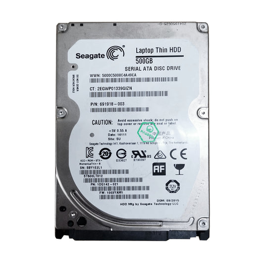 80% Health ST500LT012 Seagate Momentus Thin 500GB 5400RPM SATA 3Gbps 16MB Cache 2.5-inch Internal Hard Drive