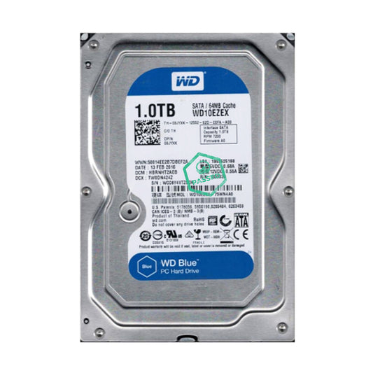 WD10EZEX Western Digital Caviar Blue 1TB 7200RPM SATA 6Gbps 64MB Cache 3.5-inch Internal Hard Drive