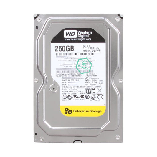WD2502ABYS Western Digital RE3 250GB 7200RPM SATA 3Gbps 16MB Cache 3.5-inch Internal Hard Drive