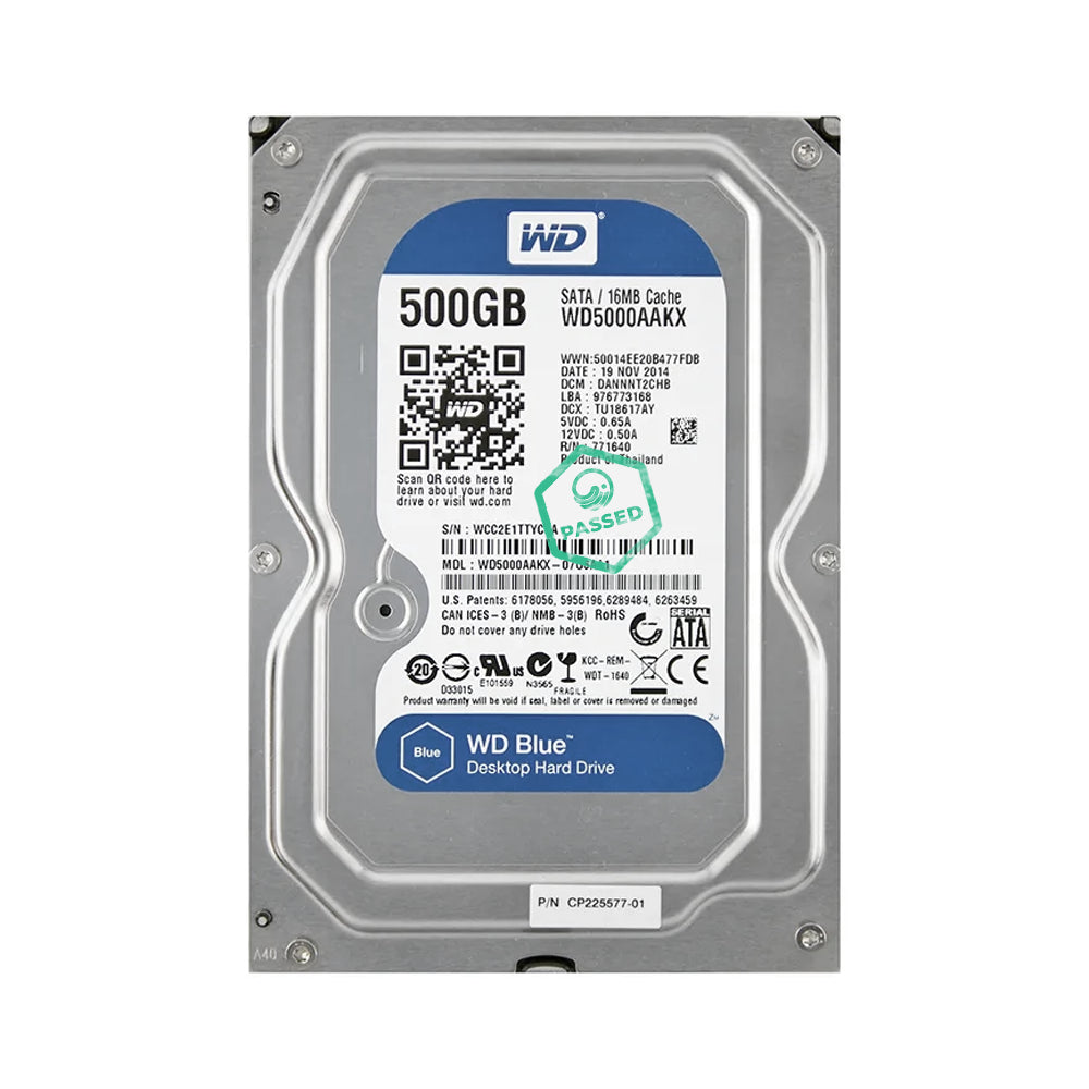 WD5000AAKX Western Digital Caviar Blue 500GB 7200RPM SATA 6Gbps 16MB Cache 3.5-inch Internal Hard Drive