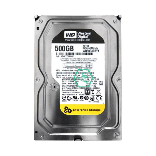 100% Health WD5003ABYX Western Digital RE4 500GB 7200RPM SATA 3Gbps 64MB Cache 3.5-inch Internal Hard Drive